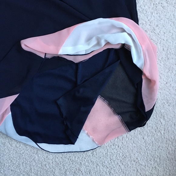 Enfocus Studio Navy/Pink Sleeveless Dress size 14 - Picture 3 of 8